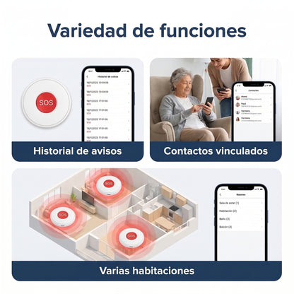 Botón SOS Wifi para adultos mayores