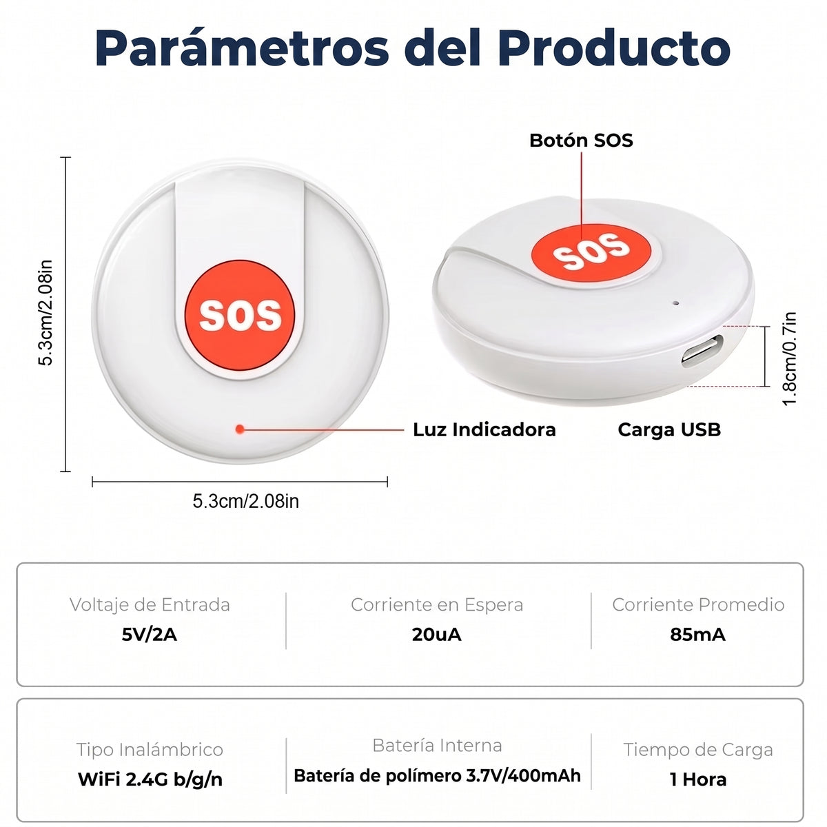 Botón SOS Wifi para adultos mayores