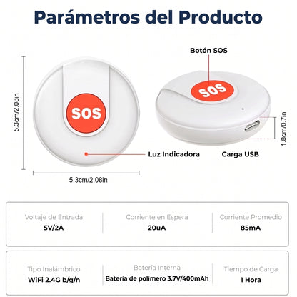 Botón SOS Wifi para adultos mayores