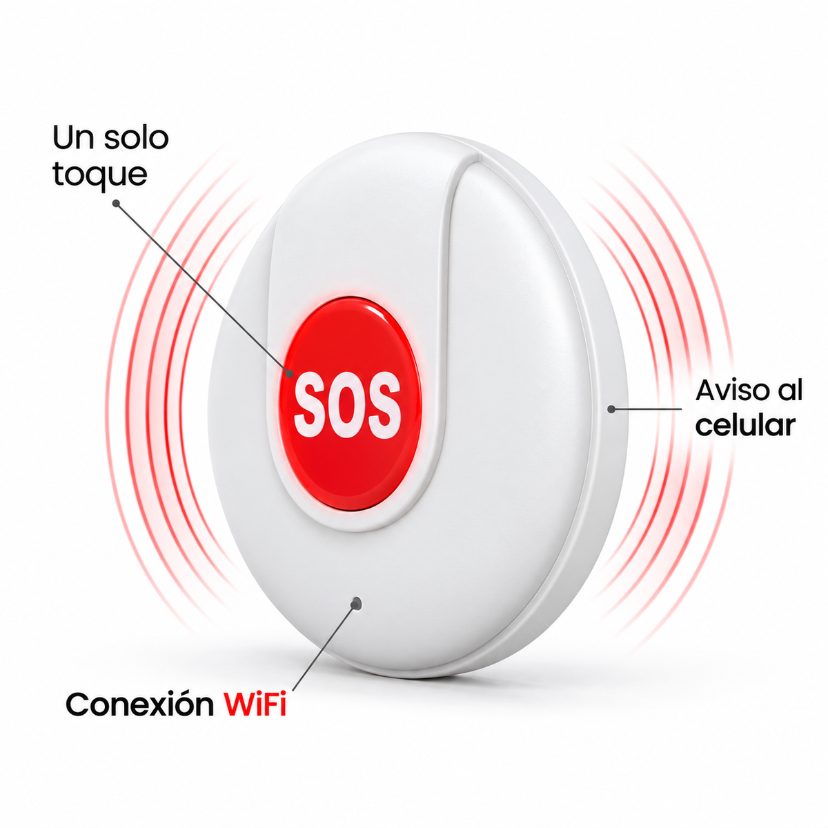 Botón SOS Wifi para adultos mayores
